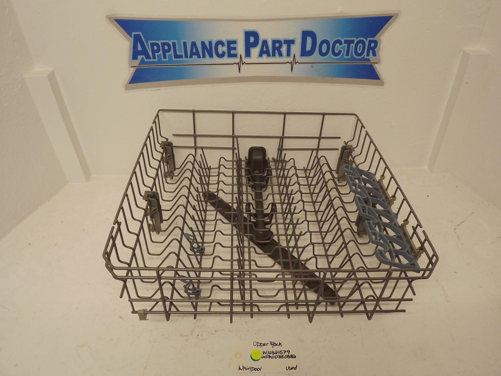 Whirlpool Dishwasher W10321579 WPW10350382 Upper Rack Used Whirlpool Dishwasher W10321579 WPW10350382 Upper Rack Used